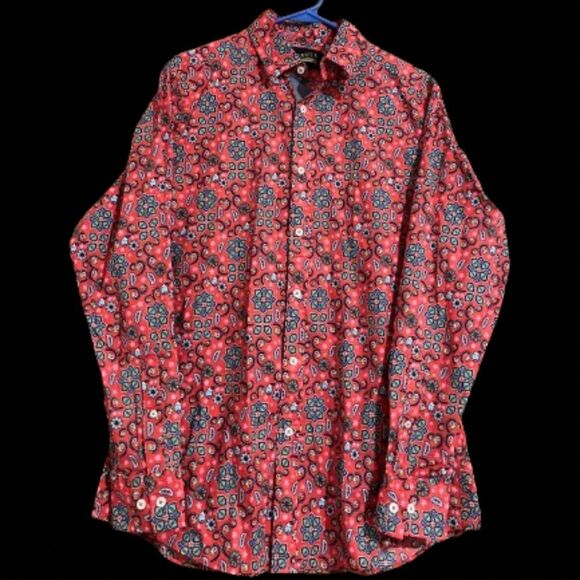 Cremieux Premium Denim Men’s Multi Paisley & Floral Print Button Down Shirt Sz-M - Picture 2 of 6